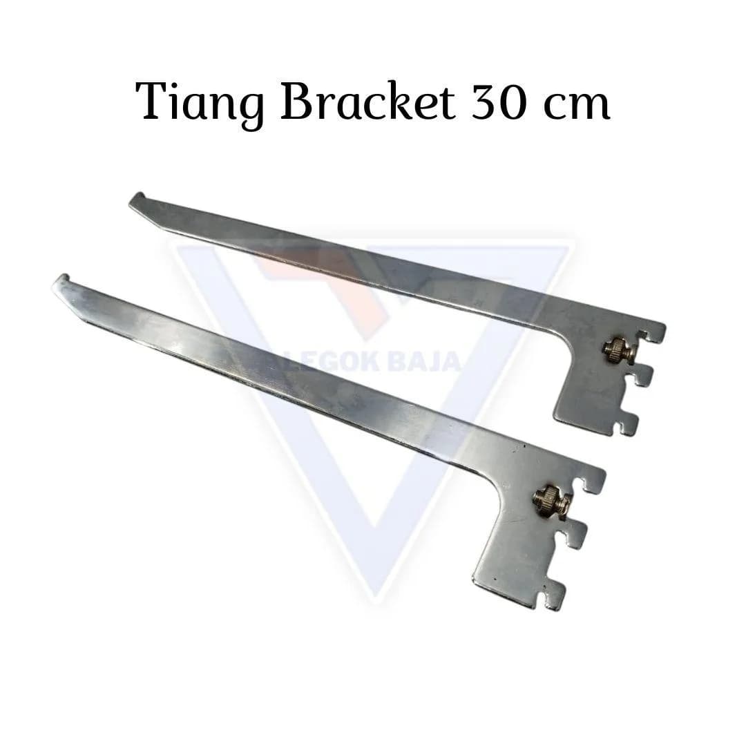 Bracket Kaca Stainless Ukuran 30 cm | Braket Daun Penyangga Rak